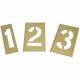 Number Stencils Numbers Brass