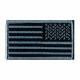 H5876 Embroidered Patch U.S. Flag Silver/Black