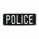 H5879 Embroidered Patch Police White on Black