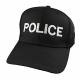 H5891 Police Hat Brim Black/White Universal