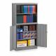 D4884 Bookcase Storage Cabinet Medium Gray