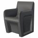 H8906 Sentinel Arm Chair Polyethylene Black