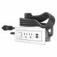 Power Unit White 2 Outlet 2 USB 1 Switch