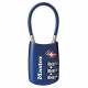 Luggage Padlock 1 2/3 in Oval Blue