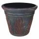 Pot Dark Brown Fiberglass 11-1/2 in H