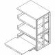 Roll Out Shelving 36inx84inx48in Add-On