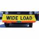 Wide Load Banner Black on Yellow 18x96In