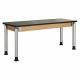 Adjustable Table Black/Oak 24 D 39 H