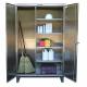 Janitorial Cabinet 78 H 36 W Silver