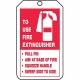Fire Extinguisher Tag 5-3/4 H PK25