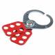 Lockout Hasp Red Steel 4-1/2 L