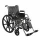 Wheelchair 300 lb 16 In Seat Silver/Navy