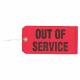 Out of Service Tag Rectangle 3-1/8 PK50