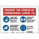 Prevent The Spread Of Coronavirus Sign
