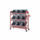 Tote Cart Red 3 Shelves 450 lb 20-1/4 W
