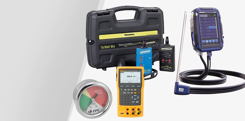 Shop test instruments for concrete testing, leak detection and pressure monitoring, etc.